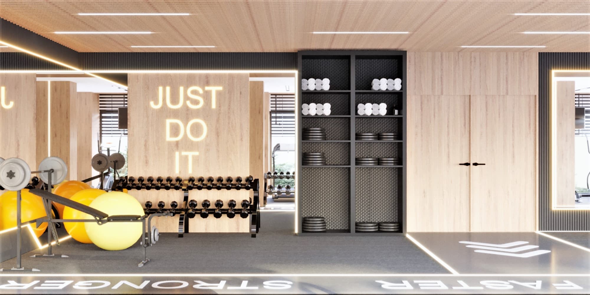 Современный фитнес-зал